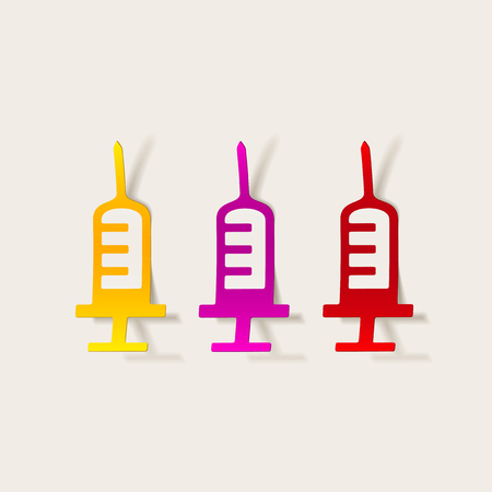 realistic design element: syringe, medicalのイラスト素材