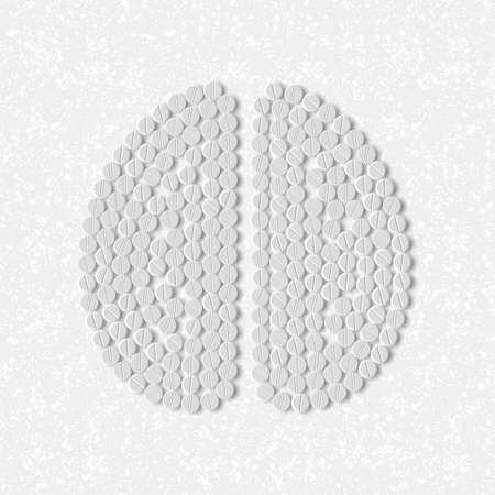 pills concept: brainのイラスト素材