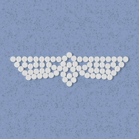 pills concept: wing, feather, birdのイラスト素材