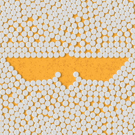 pills concept: wing, feather, birdのイラスト素材