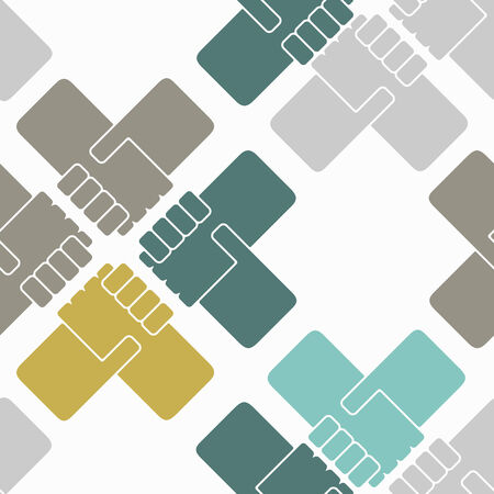 seamless background: hand, handshakeのイラスト素材
