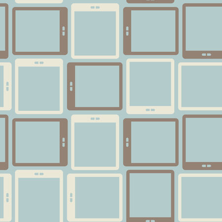 seamless background: tablet, computerのイラスト素材