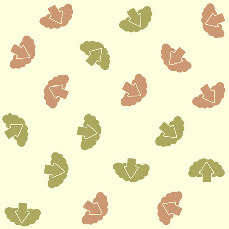 seamless background: cloud, arrowのイラスト素材