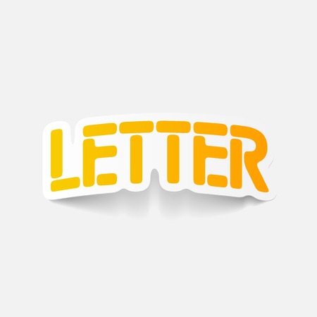 realistic design element: letterのイラスト素材