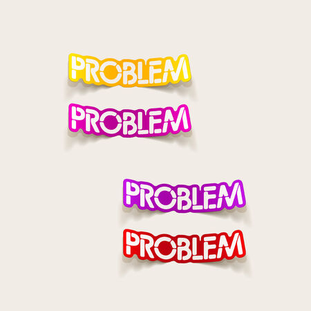realistic design element: problemのイラスト素材
