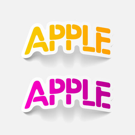 realistic design element: appleのイラスト素材