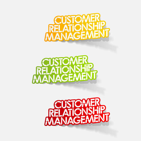 realistic design element: Customer Relationship Managementのイラスト素材
