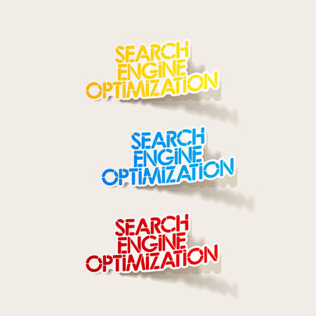 realistic design element: Search Engine Optimizationのイラスト素材