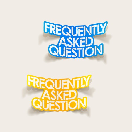 realistic design element: Frequently Asked Questionのイラスト素材
