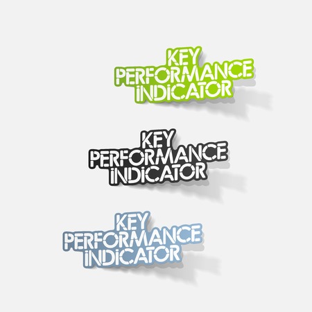 realistic design element: Key Performance Indicatorのイラスト素材
