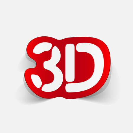 realistic design element: 3dのイラスト素材