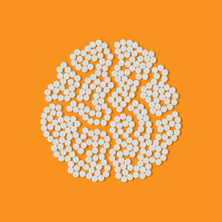 pills concept: brainのイラスト素材