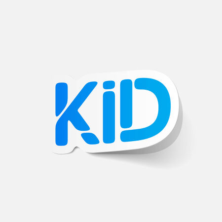 realistic design element: kidのイラスト素材