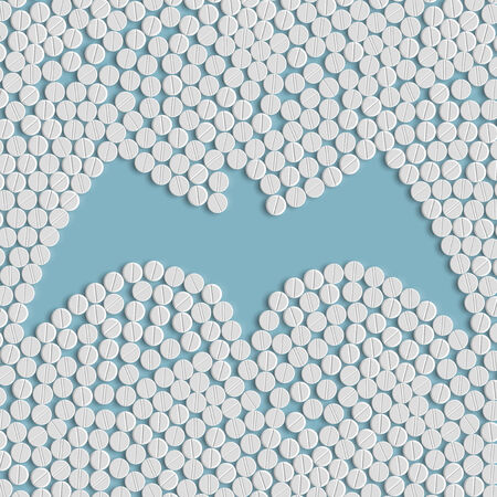 pills concept: wing, feather, birdのイラスト素材