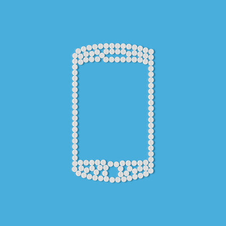 pills concept: mobile, phone, smartphoneのイラスト素材