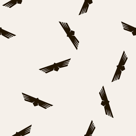 seamless background: wing, feather, birdのイラスト素材