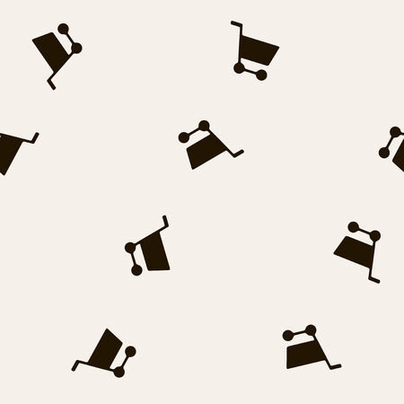 seamless background: shopping, trolleyのイラスト素材