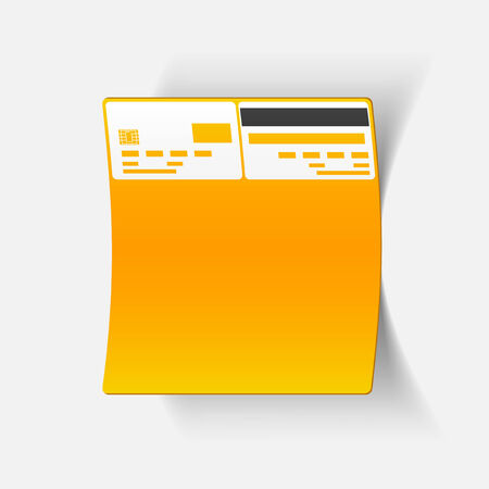 realistic design element: credit, cardのイラスト素材