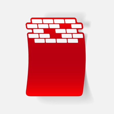 realistic design element: brick, constructionのイラスト素材