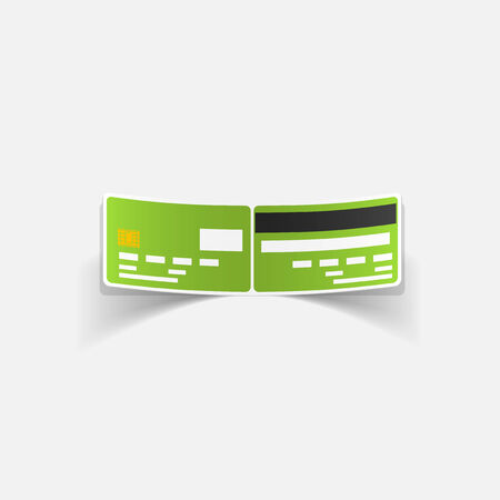 realistic design element: credit, cardのイラスト素材