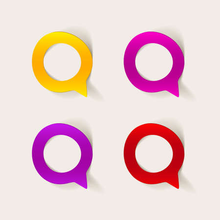 realistic design element: bubble, speechのイラスト素材