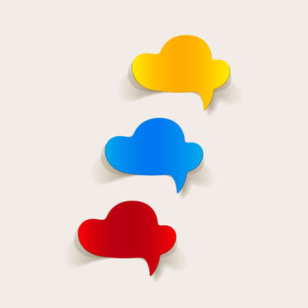 realistic design element: bubble, speechのイラスト素材