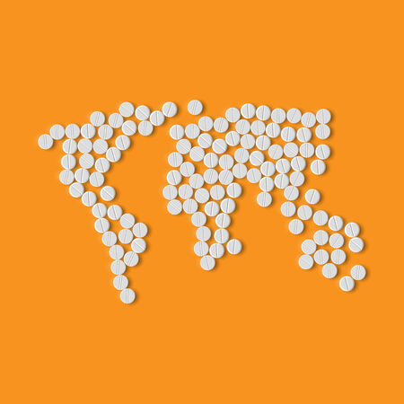 pills concept: mapのイラスト素材