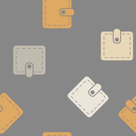 seamless background, purse, moneyのイラスト素材