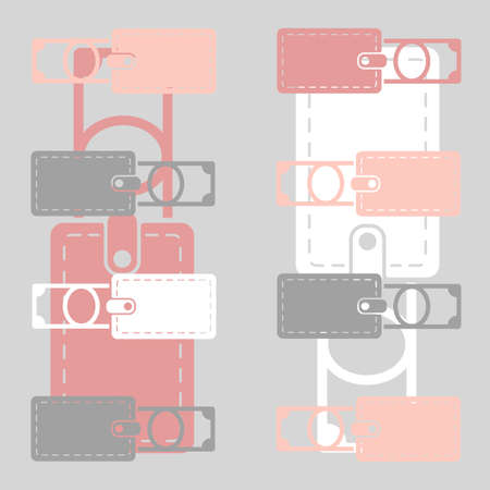 seamless background, purse, moneyのイラスト素材