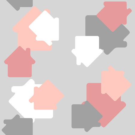 seamless background, home, house, buildingのイラスト素材