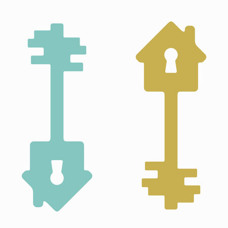 seamless background, home, house, building, keyのイラスト素材
