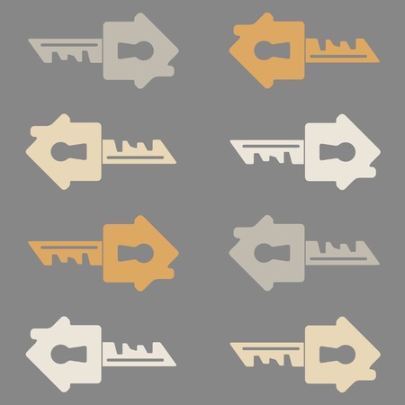 seamless background, home, house, building, keyのイラスト素材
