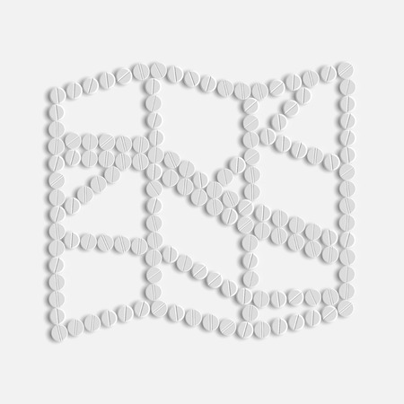 pills concept, map, navigator, gpsのイラスト素材