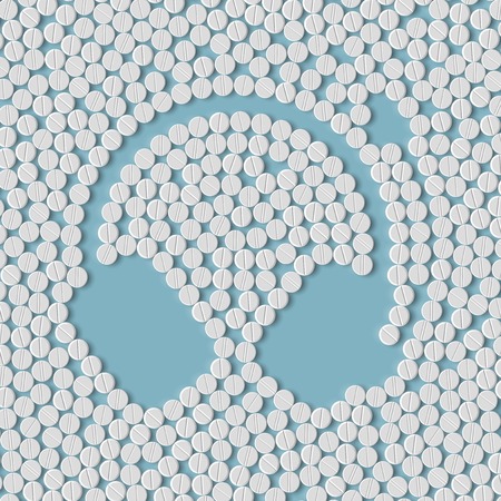 pills concept, headphones