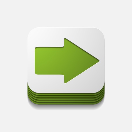 square button: arrowのイラスト素材