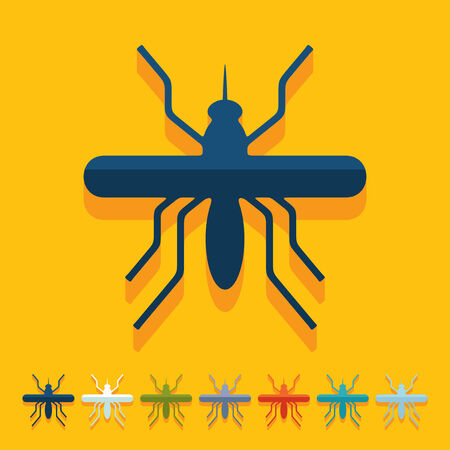 Flat design: mosquitoのイラスト素材