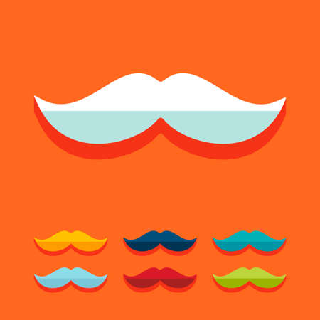 Flat design: mustacheのイラスト素材
