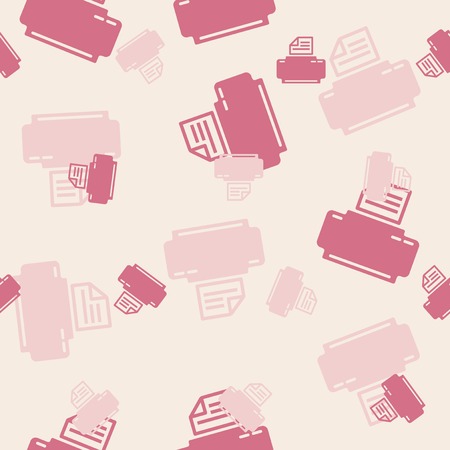 seamless background: printerのイラスト素材