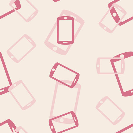 seamless background: smartphoneのイラスト素材