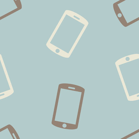 seamless background: smartphoneのイラスト素材