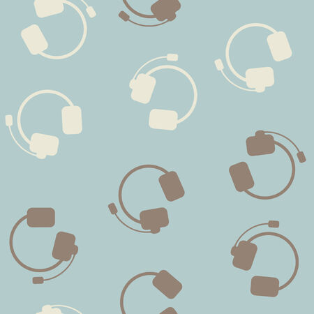 seamless background: headphonesのイラスト素材