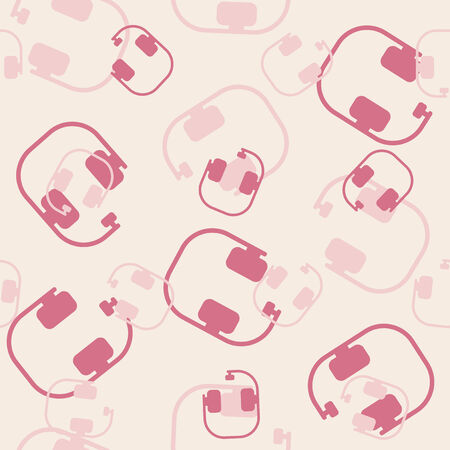 seamless background: headphonesのイラスト素材