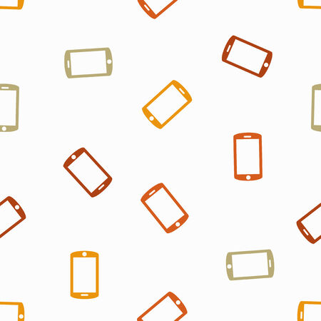 seamless background: smartphoneのイラスト素材