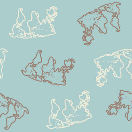 seamless background: mapのイラスト素材