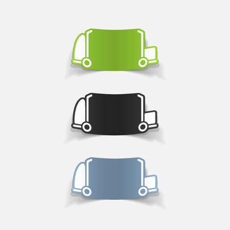 realistic design element: trolleyのイラスト素材