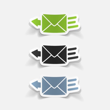 realistic design element: newsletterのイラスト素材