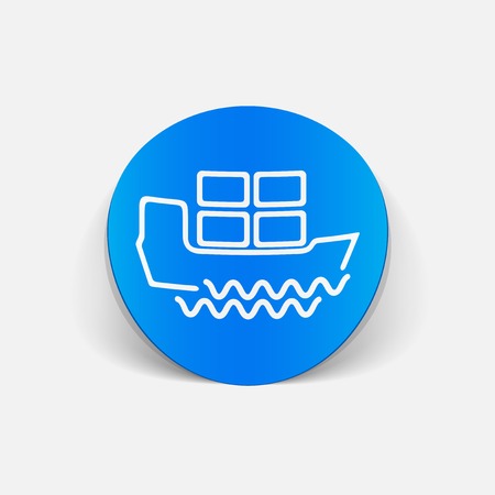 realistic design element: shipのイラスト素材