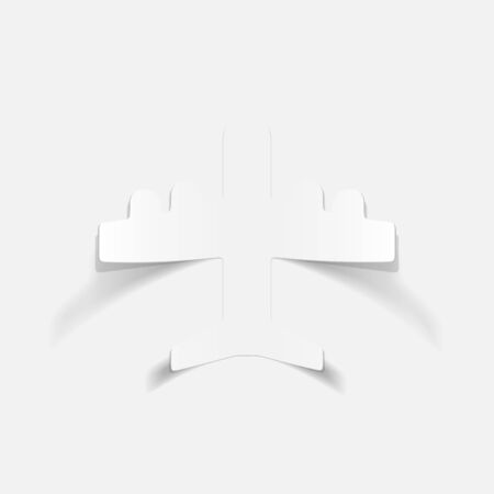 realistic design element: planeのイラスト素材