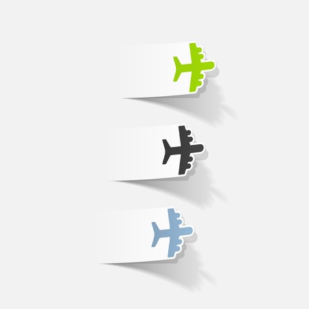 realistic design element: planeのイラスト素材