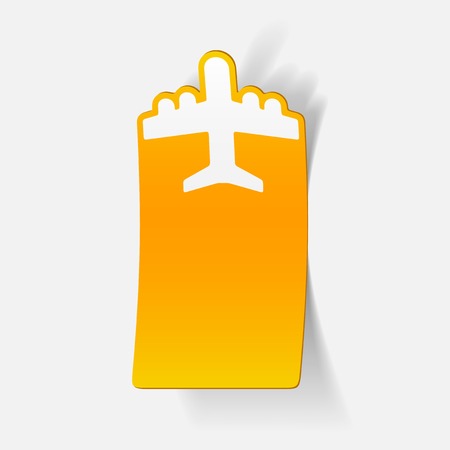 realistic design element: planeのイラスト素材